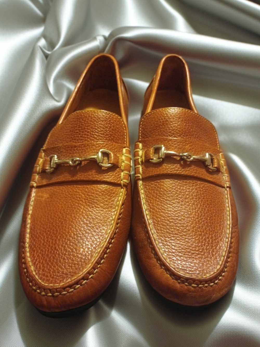 cole haan Men’s Tan Leather Bit Loafers - Picture 1 of 9